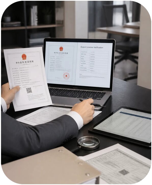 Проверка экспортной лицензии китайского поставщика